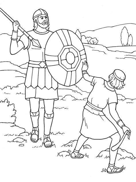 David And Goliath Printable Coloring Pages