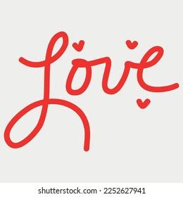 Love Lettering Calligraphy Vector Illustration Stock Vector (Royalty ...