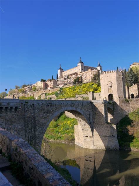 The Alcantara Bridge Over the Tagus River, Toledo Spain Stock Photo - Image of spain, summer ...