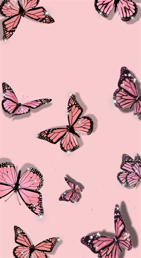 Pin by Welcome my baby 🦋 on wallpaper | Pink glitter wallpaper, Butterfly wallpaper iphone, Pink ...