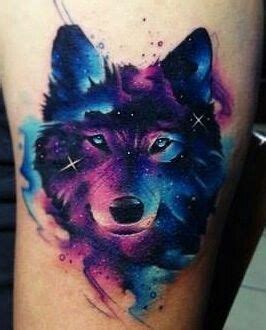 Galaxy Wolf Tattoo