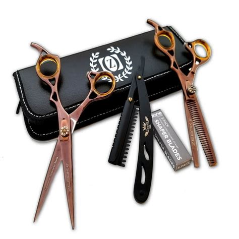 6" Professional Hair Cutting Japanese Scissors Thinning Barber Shears Set Kit - Walmart.com ...