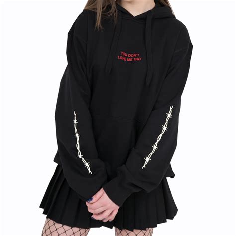 Harajuku Aesthetic Hoodie Women Men Loose Grunge Tops Tumblr Streetwear ...