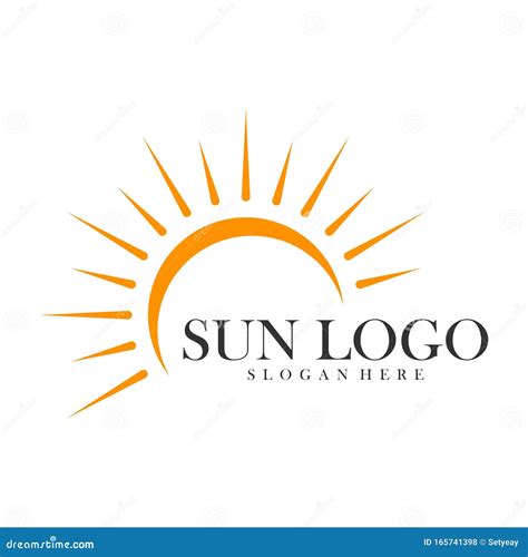 Sun Logo Design Vector Template, Icon Symbol, Illustration Stock Vector - Illustration of ...