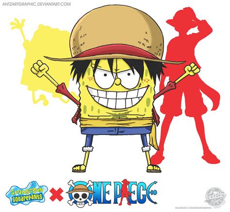 Spongebob X Luffy by antzartgraphic on DeviantArt