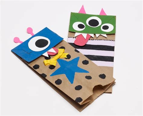 Printable Monster Paper Bag Puppet