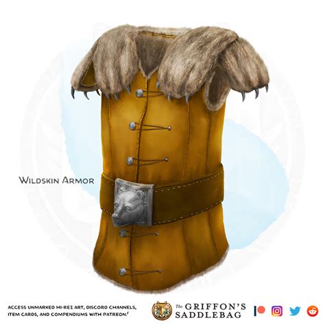 {The Griffon's Saddlebag} Wildskin Armor | Armor (hide) : r/TheGriffonsSaddlebag