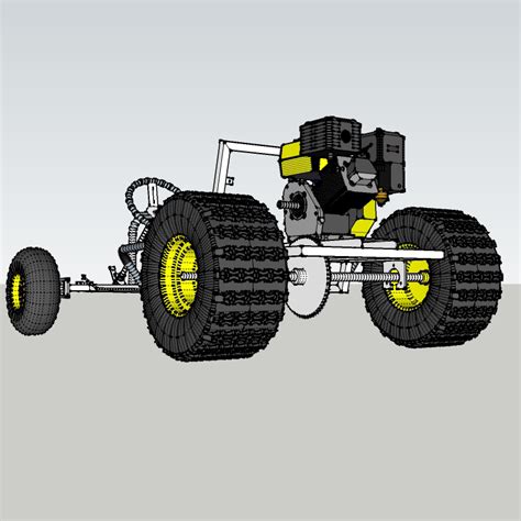 live axle go kart Plans sketchup - KartFab.com