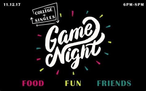 College & Singles Game Night - Piedmont Church