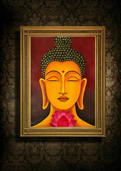 Peaceful Zen Buddha Painting ,original Canvas Acrylic Painting ,home Decor Religious Painting ...