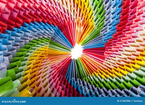 Bright Rainbow Modular Origami Close Up Stock Photo - Image of ...