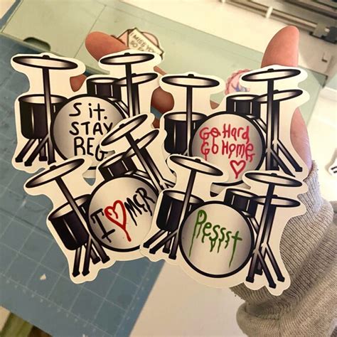 Drum Kit Stickers - Etsy