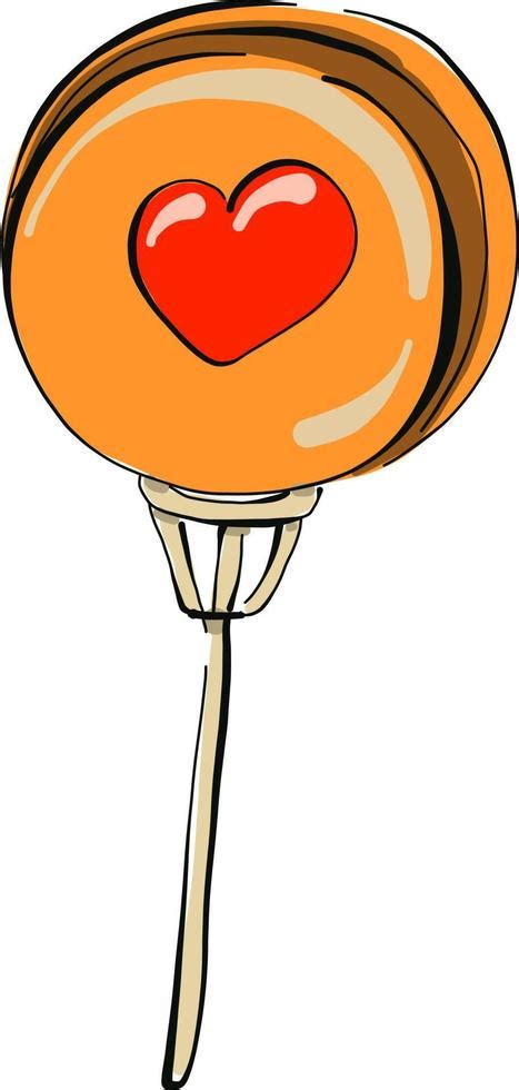 Orange balloon, illustration, vector on white background. 13825549 ...