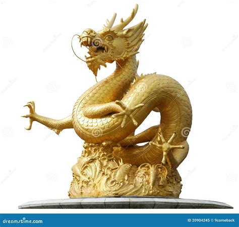 Gold Dragon Statue Stock Photography | CartoonDealer.com #76707782