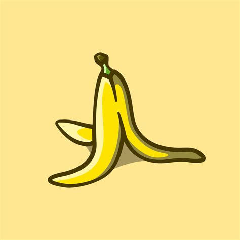 cute illustration of banana peel on isolated background 16733267 Vector Art at Vecteezy