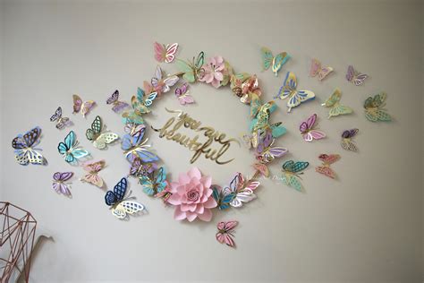 3D Wall Butterflies/multicolour Butterflies/butterflies Wall - Etsy