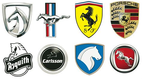 Car With Running Horse Logo