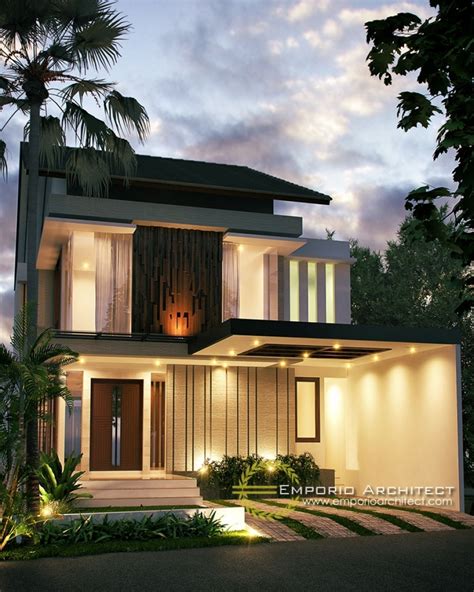 Desain Rumah 2 Lantai Style Modern Tropis Jasa Arsitek