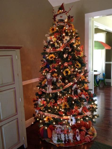 Fall Tree | Cool christmas trees, Fall christmas tree, Fall tree decorations