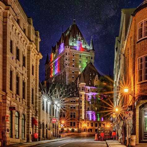 Chateau Frontenac at Night Photograph by Anthony Dezenzio