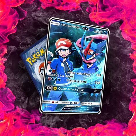 Ash Greninja Pokémon Card Custom Made - Etsy