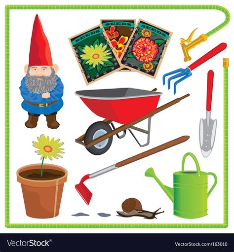 Garden gnomes vector by DreAmLoft - Image #388627 - VectorStock