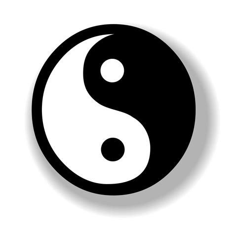 Yin and yang symbol - silopehalf