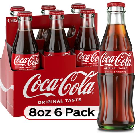 Coca-Cola Glass Bottles, 8 fl oz, 6 Pack | Cola | Elmer's County Market