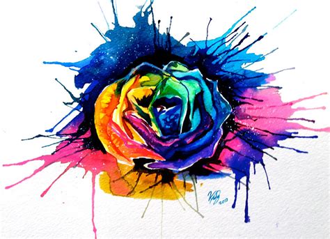 Rainbow Rose by Lucky978 on DeviantArt