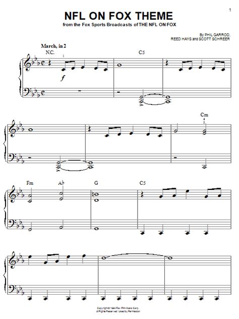 NFL On Fox Theme | Sheet Music Direct