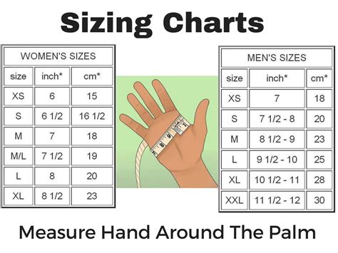 Gloves Sizes Chart | Portal.posgradount.edu.pe