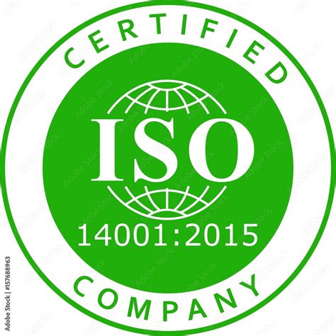 ISO 14001 new 2015 version certified company Stock Vector | Adobe Stock