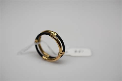 Elephant Hair Double Band Ring - Unmarked Yellow Gold (Tested 14K), 1.2 g