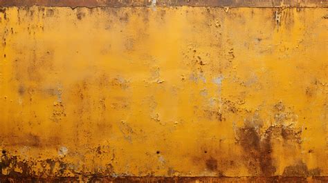 Weathered Metal Board With Intense Rust Texture In Vibrant Yellow Perfect For Backgrounds, Iron ...