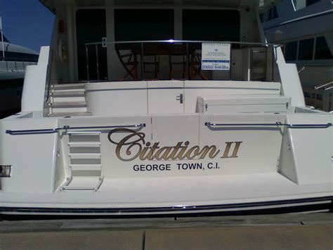 Custom Vinyl Boat Lettering | On The Spot Designers | Decals & Stickers