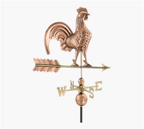 Rooster Weathervane From Pure Copper - Rooster Weather Vane , Free Transparent Clipart - ClipartKey