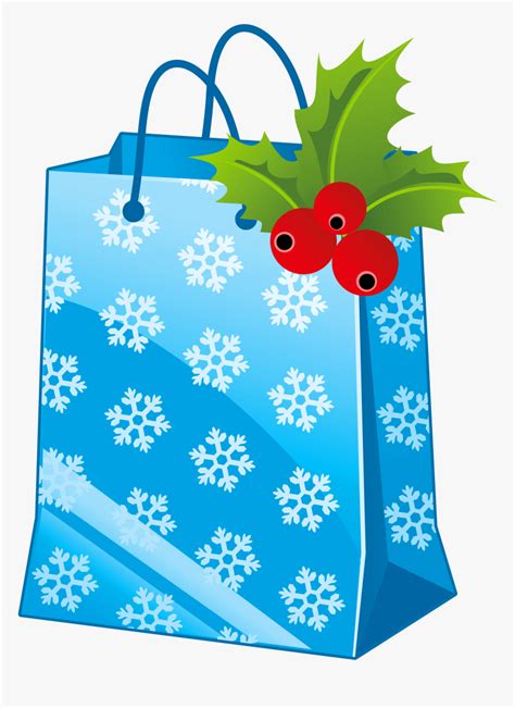 Transparent Christmas Gift Clip Art - Christmas Gift Bag Clipart, HD Png Download - kindpng