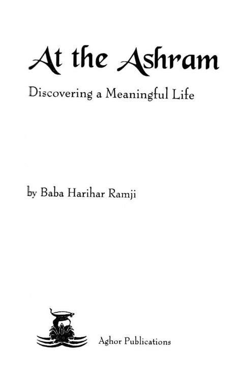 At the Ashram: Discovering a Meaningful Life | Exotic India Art