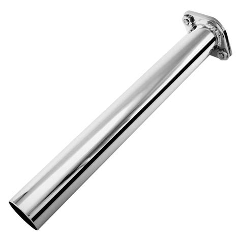 Patriot Exhaust® H1620 - Steel Street Rod Round Chrome Dump Tube Exhaust Tip (2" ID, 2" OD, 16 ...