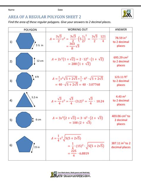 Area of Regular Polygon Calculator