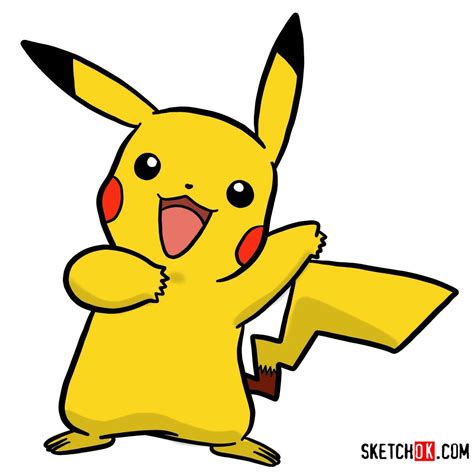 Pikachu Drawing Images Now darken in the rest of pikachu s body