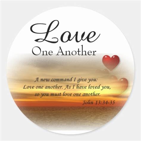 John 13:34-35 Love one another stickers | Zazzle