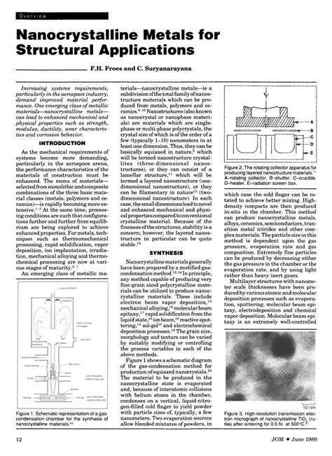 (PDF) Nanocrystalline metals for structural applications