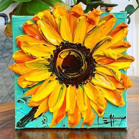 2020 50+ Easy Textured Flowers Canvas Painting Ideas For Beginners in ...