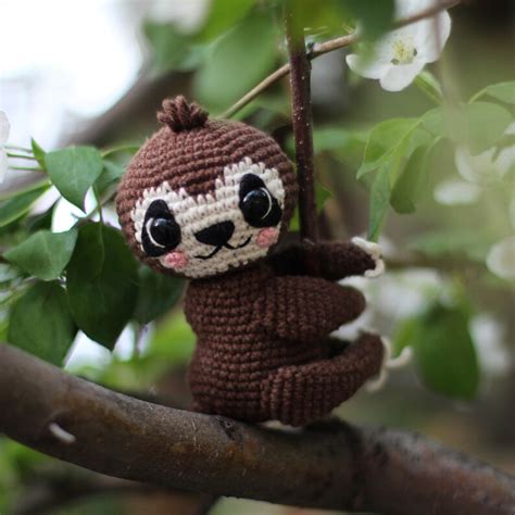 SLOTH Crochet PATTERN Plush Brown Sloth Toy Home Decor Diy | Etsy