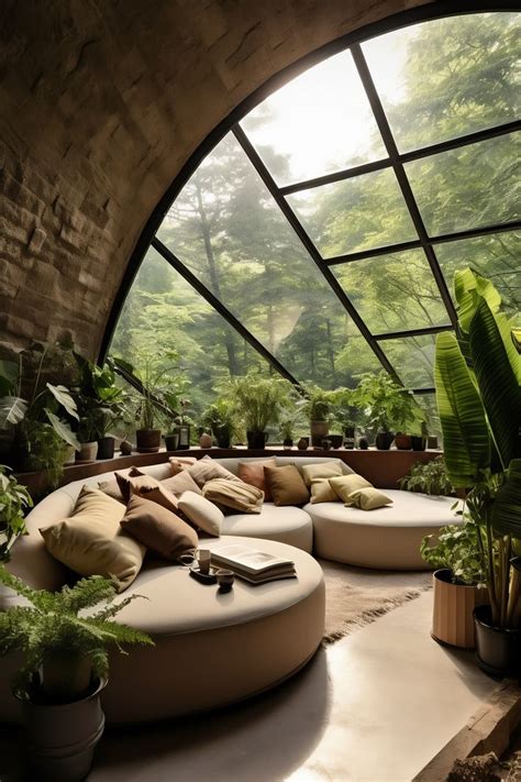 Bio-Dome Oasis: Nature Infused Futuristic Living Room in 2023 ...