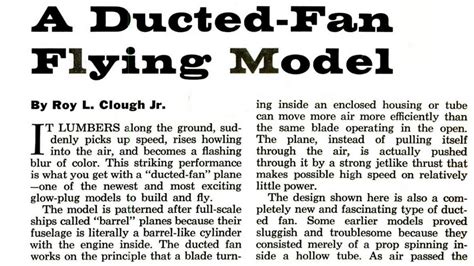 Ducted Fan Flying Model of 1961 | Secret Projects Forum