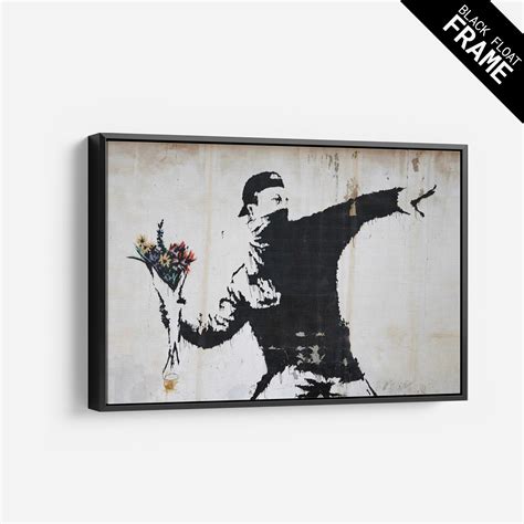 Banksy Flower Thrower Graffiti Street Art Canvas Giclee Print | Etsy