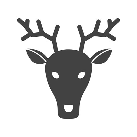 Deer Face Glyph Black Icon 8310206 Vector Art at Vecteezy