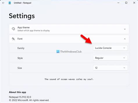 How to change Notepad Font and Size in Windows 11